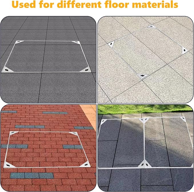 MYOYAY Stainless Steel Manhole Cover and Frame with 2 Lifting Hook, 24x24 inch Recessed Square Septic Tank Lid with Base, Invisible Sewage Basin Inspection Cover for Driveway Yard Pavement