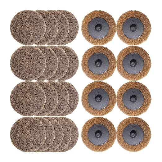 Merryland Surface Conditioning Disc 2 inch for Die Grinder, 2inch Coarse Quick Change Disc 25 Pack, Sanding Disc Nylon Non-Woven Disc Paint Rust Metal Steel Iron Universal, DGTAA25C1