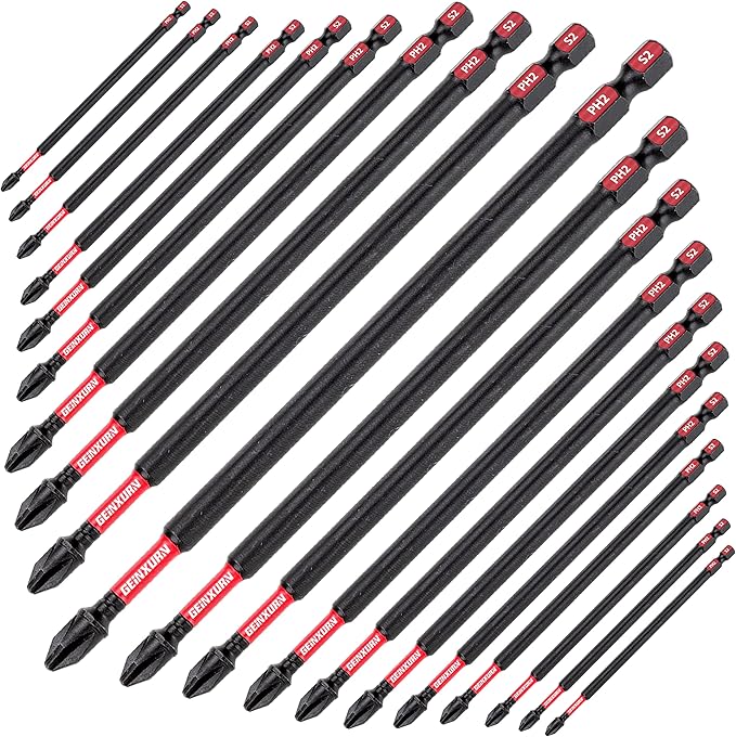 Impact Tough #2 Phillips 6 in. Insert Driver Bits,20Pack Bulk PH2 Screwdriver Bits Set