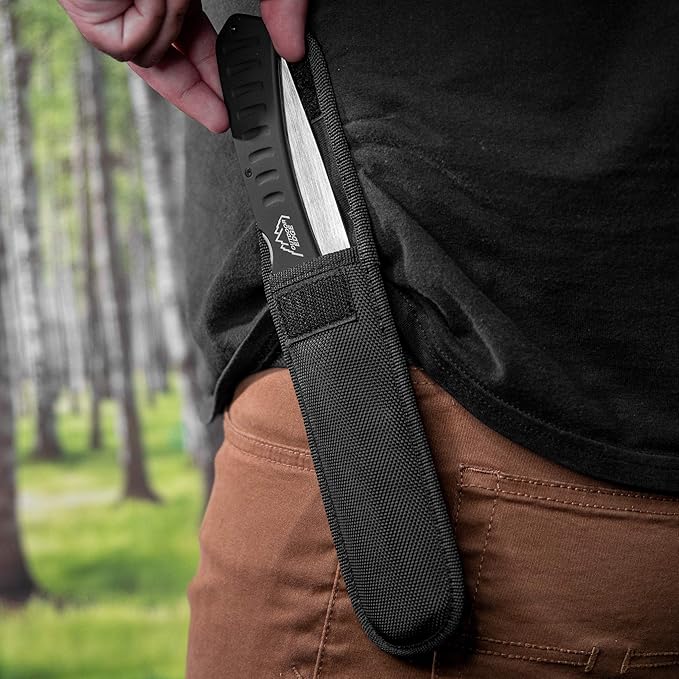 Outdoor Edge 7.0" Flip N' Saw - Lightweight Folding Aluminum Handle Outdoor-Hunting Saw with 65Mn Spring Steel Blade and Triple Ground Saw Teeth for Tough Bone and Wood with Black Nylon Sheath