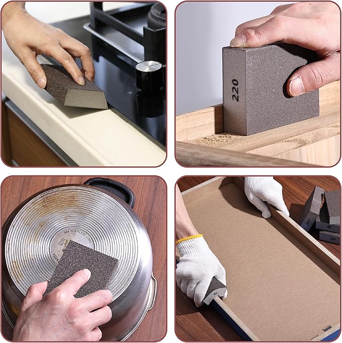 Bates- Sanding Sponge, 10pcs, 60/80/120/180/220 Grit Assortment, Washable and Reusable, Sandpaper Block Sander, Sanding Blocks for Wood, Sanding Pad, Drywall Sanding Block, Drywall Sanding Sponge