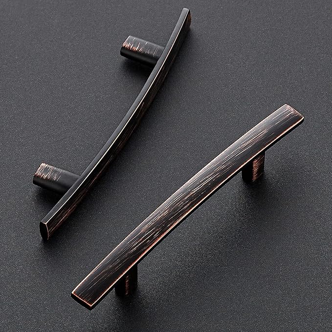 Ravinte 5-3/16 Inch Curved Cabinet Pulls Oil Rubbed Bronze Kitchen Arch Cupboard Handles Zinc Alloy Cabinet Pulls 5-3/16" Length,3" Hole Center | 20 Pack