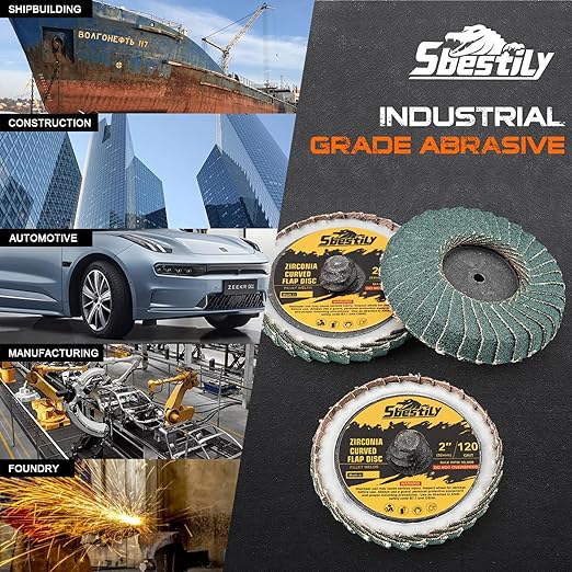 10PCS 80 Grit Curved Flap Disc 2 Inch Roll Lock Quick Change Sanding Discs 1pcs 1/4" Holder Surface Grinding Disc for Die Grinder Metal Surface Grind Burr Finish Weld Rust Paint Removal