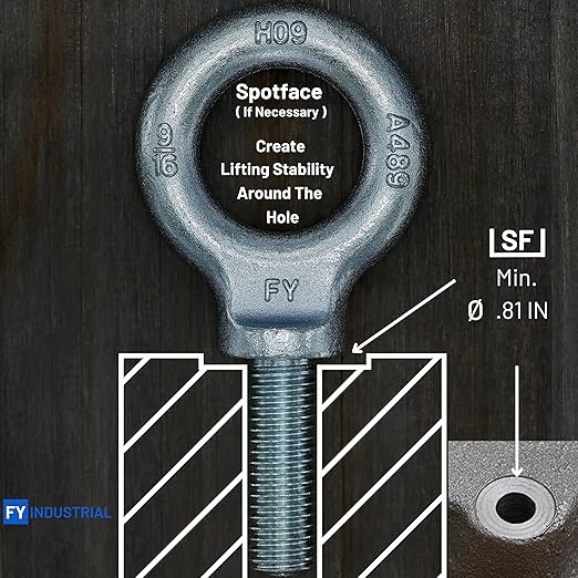 Lifting Shoulder Eye Bolt 9/16"-12 X 1-5/8" |Blue Bright Zinc Plated