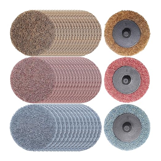 Merryland Surface Conditioning Disc 2 inch for Die Grinder, 2inch Mixed Quick Change Disc 50 Pack, Sanding Disc Nylon Non-Woven Paint Rust Metal Steel Iron Universal, DGTAA50C4