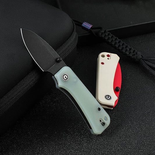 CIVIVI Baby Banter Pocket Knife for EDC, Ben Petersen Folding Knife with 2.34 in Nitro V Steel Blade G10 Handle, Titanium Thumb Stud Opener C19068S-8 (Natural)