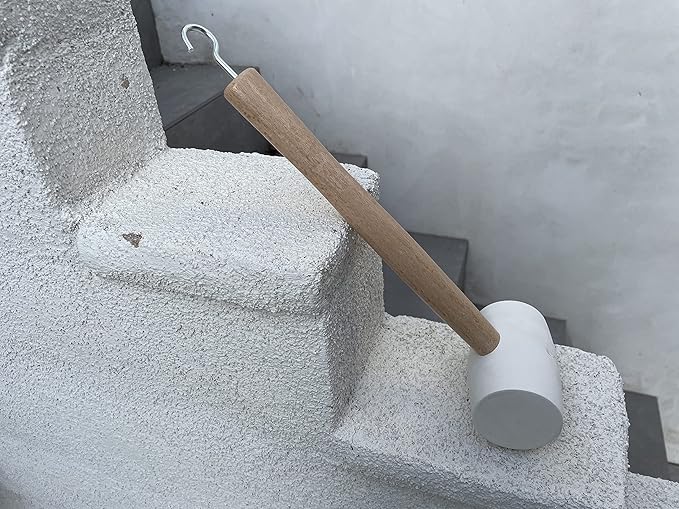 Sandbaggy Rubber Mallet | 20 oz Industrial Grade | For Applications Like Construction & Landscaping | Made of Solid Oak | Comfortable for All Day Use | Includes Tent Peg Remover (Pack of 20, White)