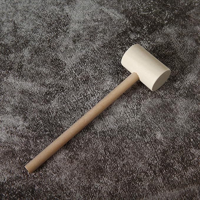 MIHEY 36 Pcs Wooden Hammers for Chocolate, Wood Mallets for Breakable Heart, Small Mallets Crab Hammers