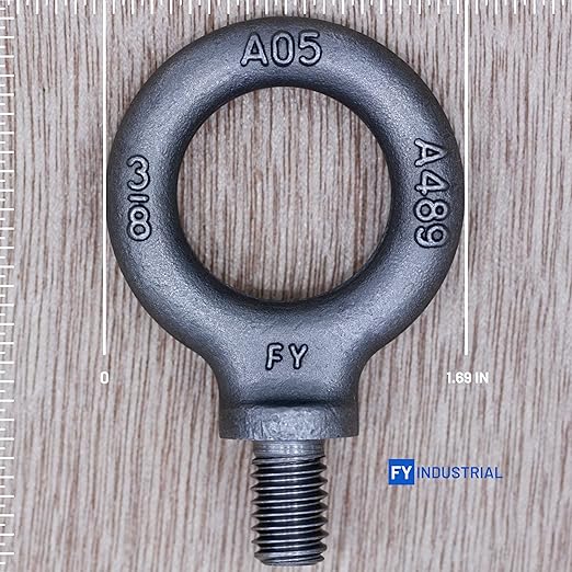 Box of 8 Pcs Lifting Shoulder Eye Bolts 3/8"-16 X 5/8"