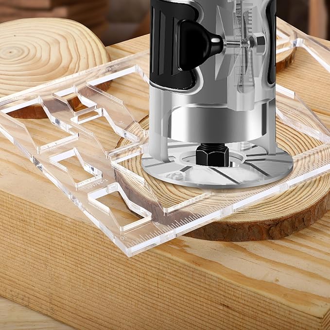 Router Templates for Woodworking,Router Jig Butterfly Inlay Templates Decorative,13-in-1 Bowtie Router Templates(10 * 7.8 inches)