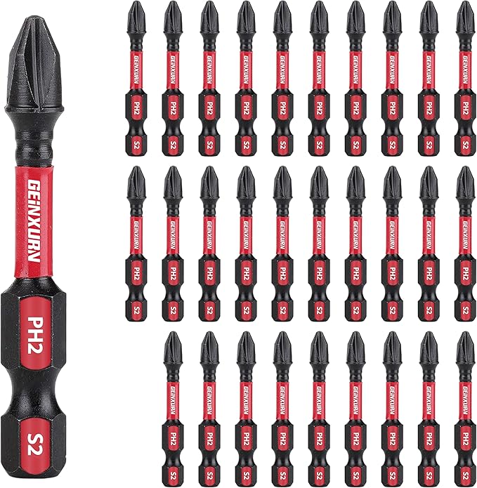Impact Tough #2 Phillips 2 in. Insert Driver Bits,30Pack Bulk PH2 Screwdriver Bits Set