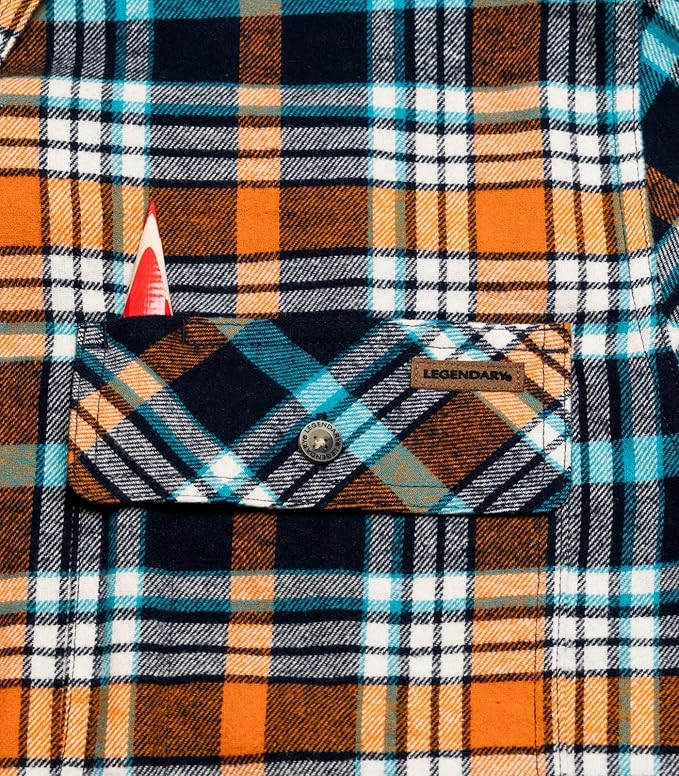 Legendary Whitetails Men's Flannel Shirt Long Sleeve Button Down 100% Cotton