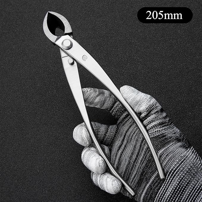 TianBonsai Bonsai Tools 5-Piece Alloy Steel Bonsai tool Kit In Cluding 210mm Long Handle Scissors / 205mm Branch Cutter / 205mm Knob Cutter / 200mm Straight Root Hook/Tweezers (NBK5-01)