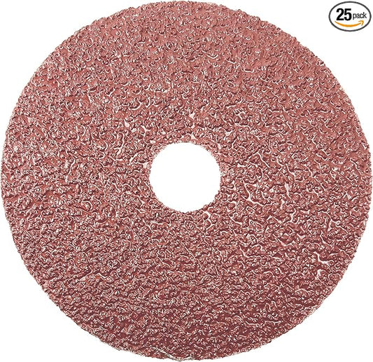 Sungold Abrasives 16907 4-1/2-Inch x 7/8-Inch Center Hole 100 Grit Aluminum Oxide Fiber Disc, 25-Pack
