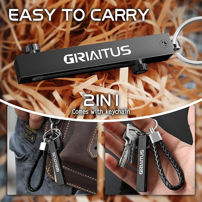 EDC Pocket Knife 2 in1 Keychain Tweezers Precision Multitool Box Cutter Retractable Multi Tool Utility Knife Portable for Splinters, Craft, Jewelry, Soldering, Outdoor Work Men Women Gift (Black)
