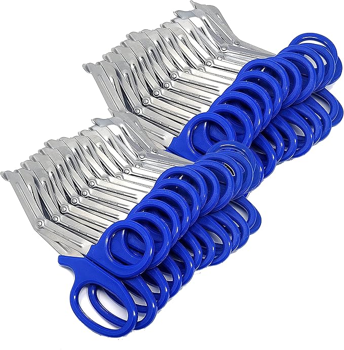 Set of 24 Trauma Paramedic EMT Shears Scissors 7.25"- Made of Premium Quality Stainless Steel - Ideal Gift for EMT, Nurses doctors Firefighter and more (Royal Blue)