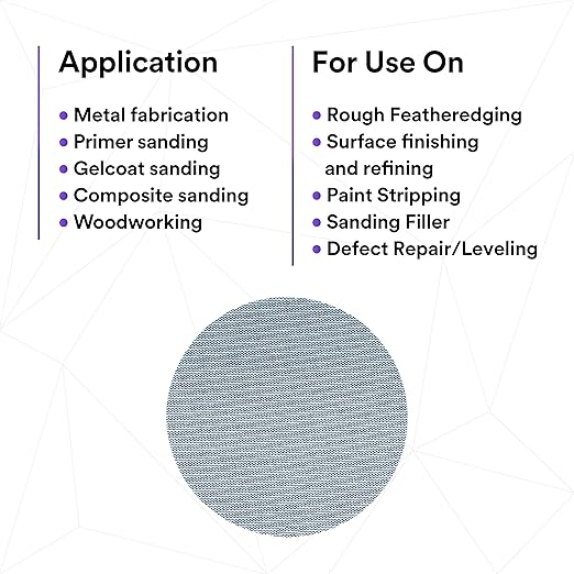 3M Xtract Net Disc 310W, 180+, 5 in, Die 500X, Pack of 50 Hook and Loop Sanding Discs, Virtually Dust-Free, Value Option for Metal, Wood, Composites, Stock Removal, and Fine Finishing