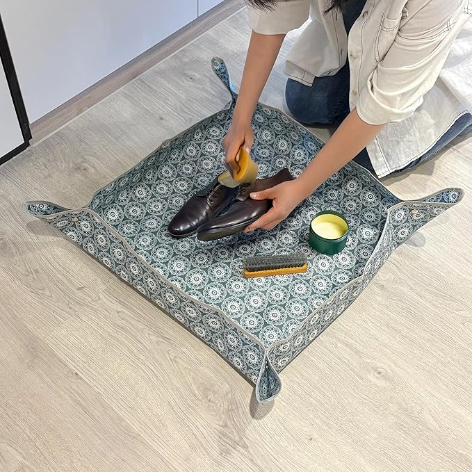 Heavy-Duty Waterproof ??Indoor Plant Transplanting & Mess Control Mat, Thick Succulent Potting Tray for Soil Change, Spill-Proof Gardening & Pet Grooming Mat (M - 29.5" X 29.5")