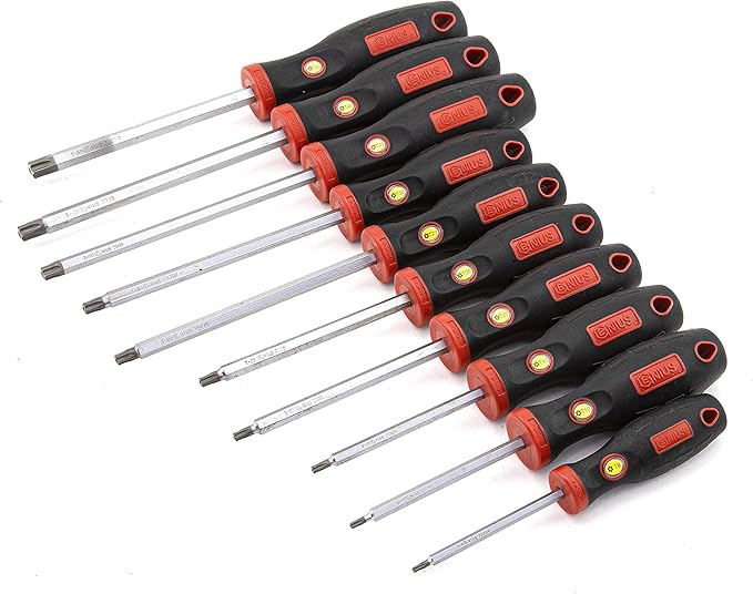 Genius Tools TR-510TA Tamperproof Star Screwdriver (10 Piece)