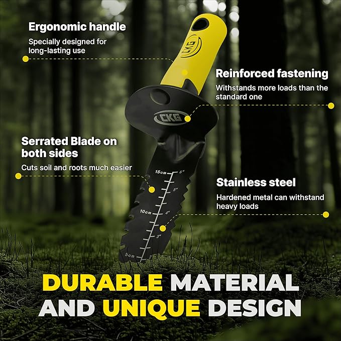 CKG Carbon Metal Detecting Set - Spade Shovel, Hand Shovel Digging Tool, Pouch Bag ??Lightweight and Durable Shovels for Digging Treasure Hunting,Set