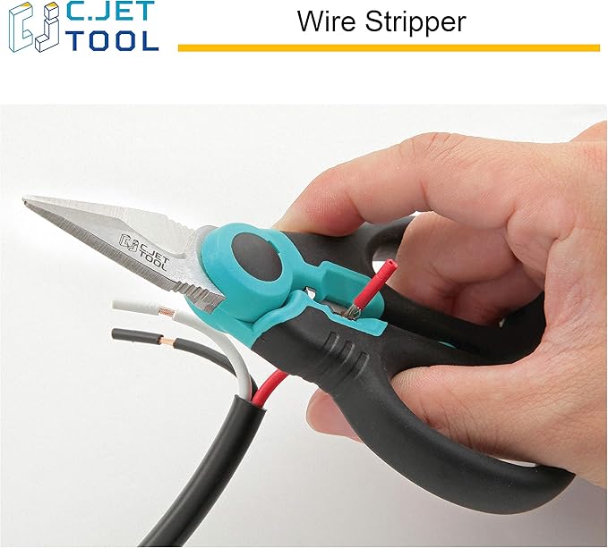 6" Stainless Electrician Scissors Heavy Duty Professional for Aluminium Copper Soft Cable (Turquoise)