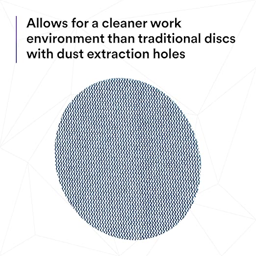 3M Xtract Net Disc 310W, 6 in, 12 Piece Multi-Pack Hook and Loop Sanding Disc, 80+, 120+, 180+, 220+, 240+, 320+, Virtually Dust-Free, Assorted Grades, 88399