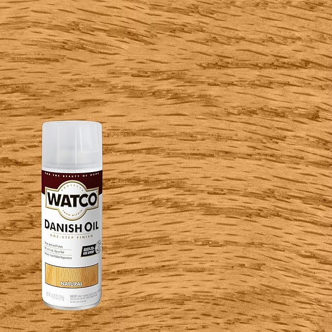 Watco Danish Oil Wood Finish Spray, 11.25 oz, Natural
