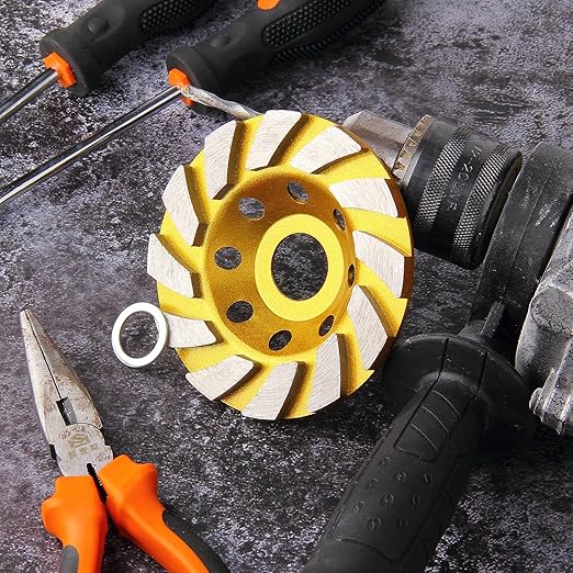 4.7 Inch Concrete Turbo Diamond Grinding Cup Wheel 12 Segs Heavy Duty Angle Grinder Wheels for Angle Grinder