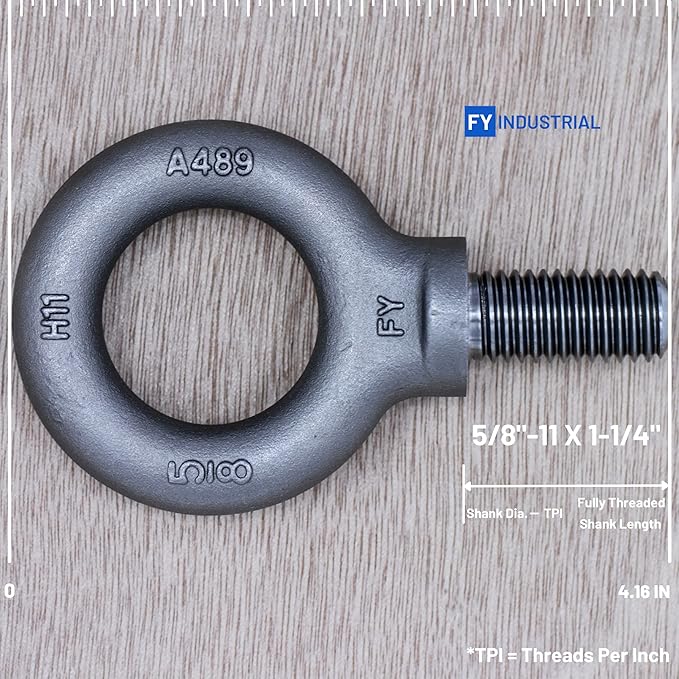 Box of 7 Pcs Lifting Shoulder Eye Bolts 5/8"-11 X 1-1/4"