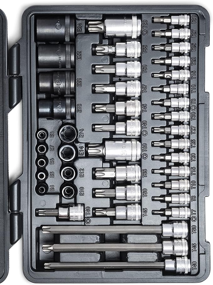 GEARWRENCH 49 Piece 1/4", 3/8", 1/2" Drive Torx Bit Socket Master Set - 89087