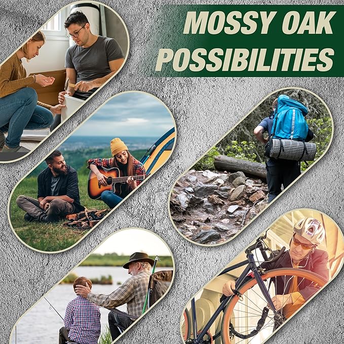 MOSSY OAK Multitool Pocket Knife – 10-in-1 Folding Pocket Knife Multitool with Stainless Steel Blade, Saw, Can Opener, Screwdrivers – EDC Tool for Camping, Hiking, Survival