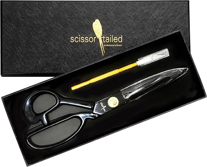 Professional Tailor Scissors 8 Inch for Cutting Fabric Heavy Duty Scissors for Leather Cutting Industrial Sharp Sewing Shears for Home Office Artists Dressmakers