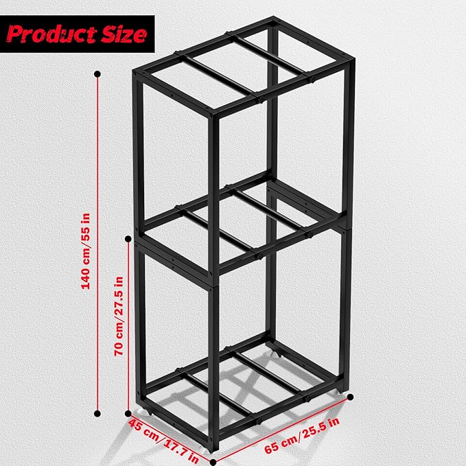 Tire Rack for Garage Holder, Tire Storage Rack Up to 220lbs for Heavy Duty Steel Wheel Adjustable Modular Organizer Storage Metal Rack