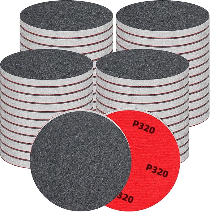 48 Pcs 3 inch Round Sanding Sponge 320 Grit Sandpaper Assortment, Washable & Reusable Foam Sanding Pads for Wood, Metal, Hook and Loop Sanding Discs