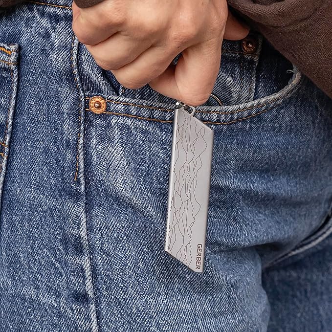 Gerber Gear EAB Utility Knife, Clips to Pocket or Keychain with Replaceable Razor Blade for Everyday Carry, EDC Gear with Box Cutter Retractable, Mini Black