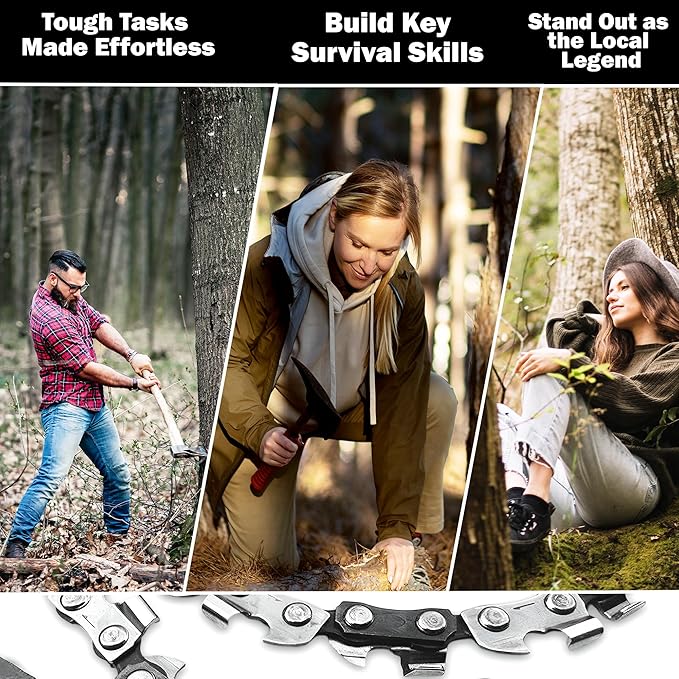 55 Inch High Limb Rope Saw – Dual Sided Pocket Chainsaw with 70 Sharp Teeth 360° – Rope Tree Saw High Limb Tool with Storage Box for Outdoor Adventures