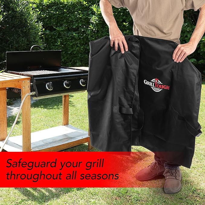 Heavy Duty Griddle Cover for Outdoor Griddle, Fits 36 Inch Griddle ??Waterproof, Weather Resistant, UV & Fade Resistant with Adjustable Straps ??Flat Grill Cover, Black