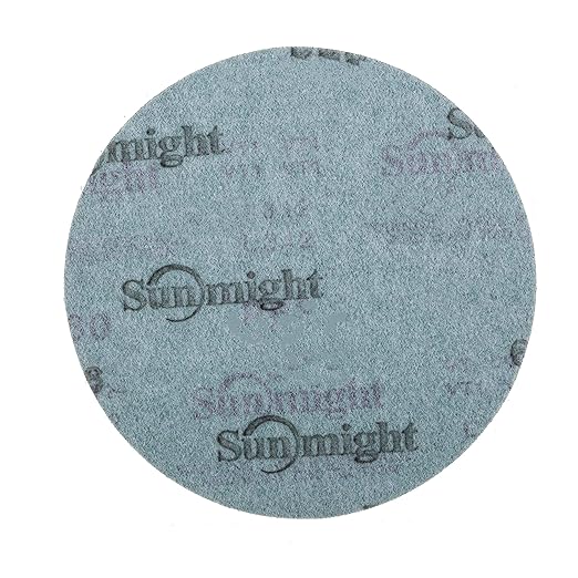 Sunmight Film Grip No Hole 6 Inch Sanding Discs - 150 Grit, Premium Aluminum Oxide - Strong Film Backing for Automotive, Marine, Wood & Metal Applications - Excellent Cutting and Long Life (50 Pcs)