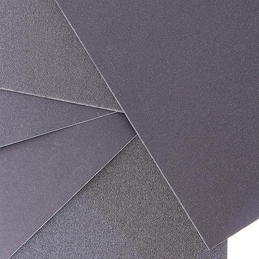 Dura-Gold Premium 5-1/2" x 9" Wet or Dry Sandpaper Sheets - 150, 220, 320, 400, 600 Grit Variety (5 Each, 25 Total) - Sanding Automotive, Woodworking Furniture, Metal Finishing, Hand Sand Block Sander