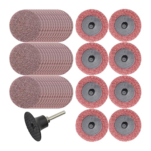 Merryland Surface Conditioning Disc 2 inch for Die Grinder, 2inch Medium Quick Change Disc 50 Pack with 1/4 Inch Shank, Sanding Disc Nylon Non-Woven Disc Paint Rust Metal Steel Iron, DGTAA52C2