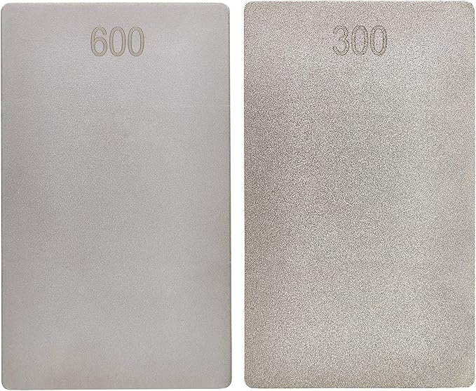 Trend 3-Inch Double-Sided Diamond Sharpening Stone, 300 & 600 Grit, Credit Card Sized Honing Stone with Storage Wallet, DWS/CC/FC