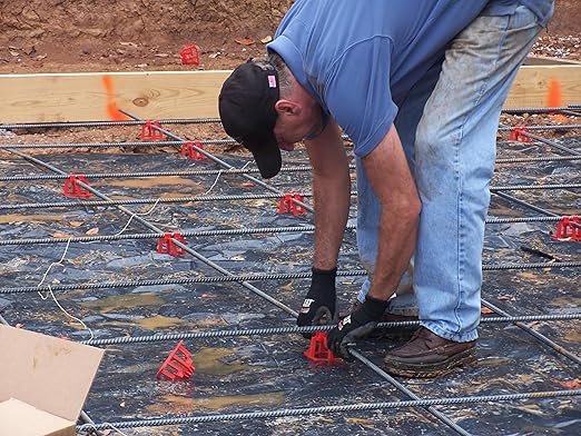 Hercules Plastic 1-1/2" Rebar Chair - (50 Count) Superior Strength & Quality Concrete Snap Rebar Chair For #4 Rebar (50, 1.5??Rebar Chair)