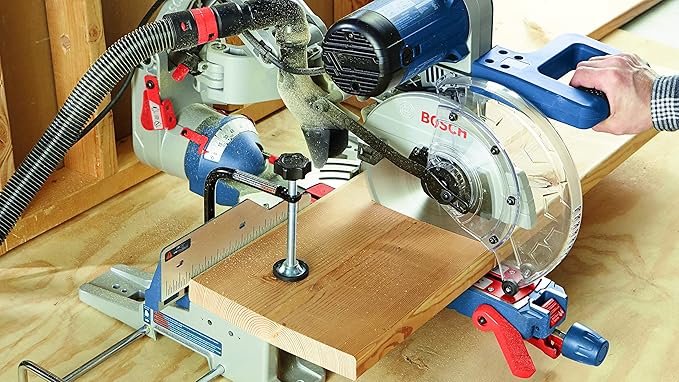 BOSCH CM10GD Compact Miter Saw - 15 Amp Corded 10 Inch Dual-Bevel Sliding Glide Miter Saw with 60-Tooth Carbide Saw Blade