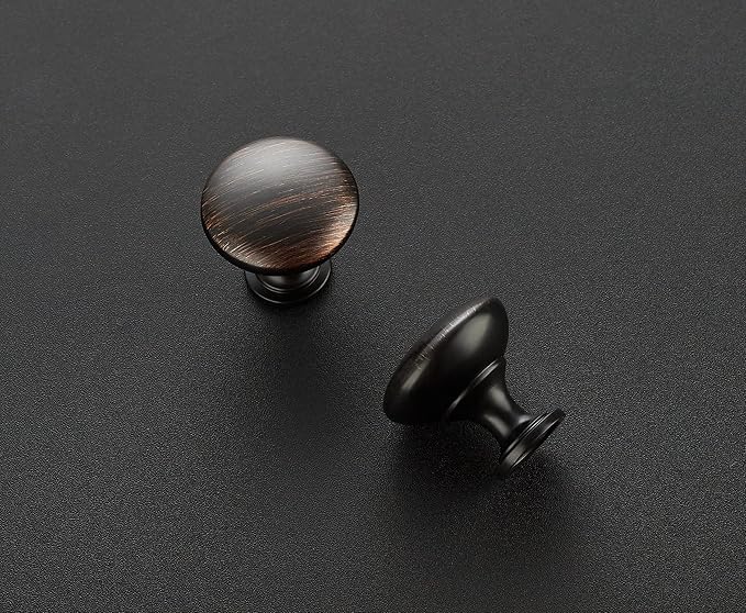 Ravinte 10 Pack Cabinet Knobs and Pulls - Oil Rubbed Bronze and Brass for Cabinets, Dressers, and Drawers