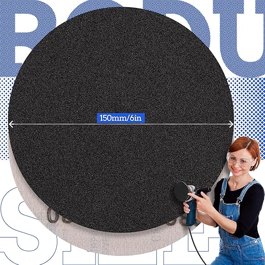 30PCS 6 inch Silicon Carbide Sanding Discs 2000 Grit, Wet Dry Orbital Sander Hook and Loop Sandpaper Disc, Best for Metal,Automotive,Wood Polishing
