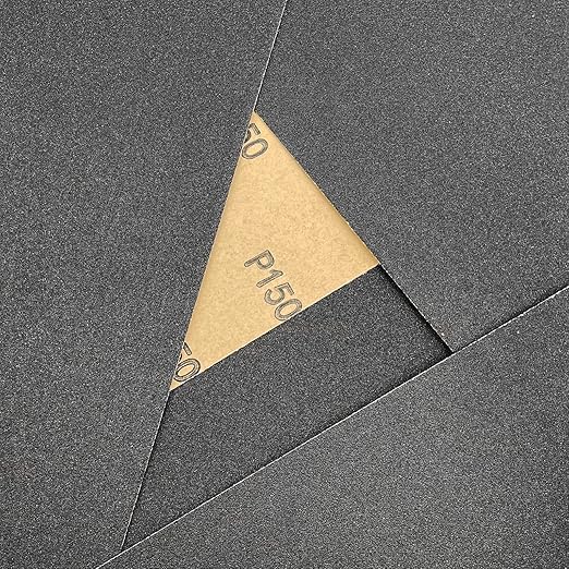 9 x 11 Inch 15pcs Wet Dry Sandpaper, 150 Grit Waterproof Abrasive Sand Paper, Silicon Carbide Sandpaper Sheets for Metal Wood, Auto Polishing