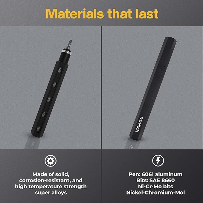 Mininch Tool Pen Premium | Precision Multitool Screwdriver Pen Set Portable Bit Driver | 16 Magnetic Bits