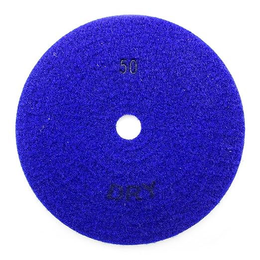 7" High Performance Dry Stone/Concrete Polishing Pads, 2.2mm Segment Height, Turbo Style, 50 Grit