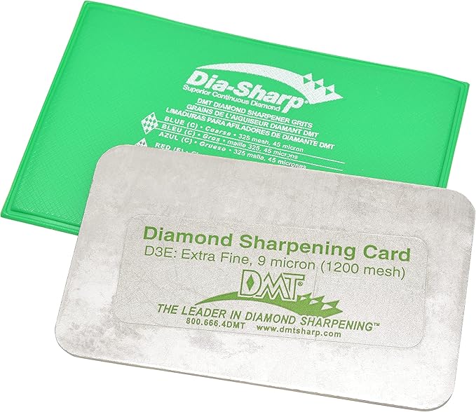 DMT (Diamond Machining Technology) D3E 3-inch Dia-Sharp Knife Sharpener, Extra-Fine Grit, Credit Card Sized, One Size, (D3E)