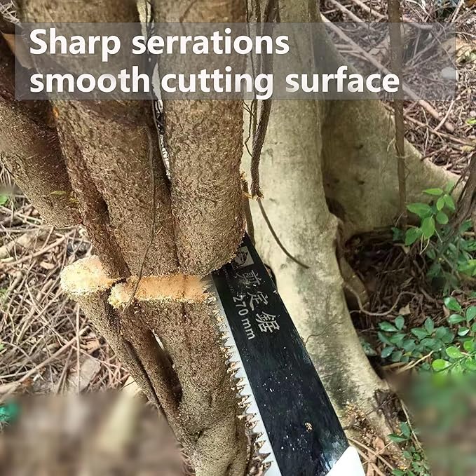 Wooden SawSet, Including One Medium Length Cutting Saw 10.5" and One Double-Sided Saw 6",for Home Pruning, Logging, Woodworking,Landscaping.